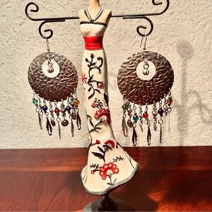 Gorgeous Boho Metal Circular Earrings